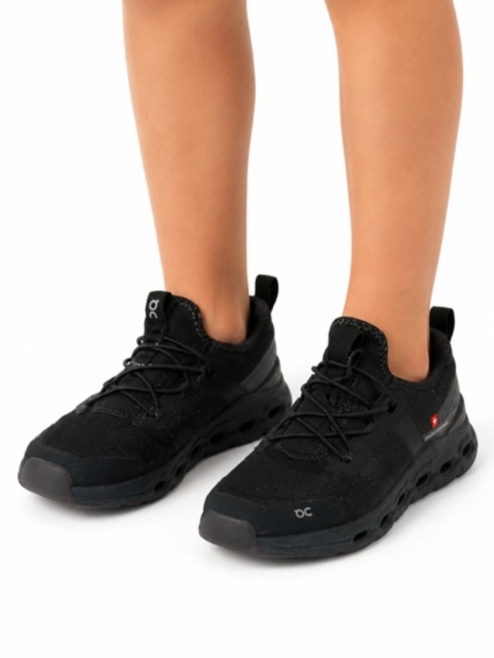 On Cloud Play Black Running Sneakers Youth Kids Size 11.5C Swiss Engineering